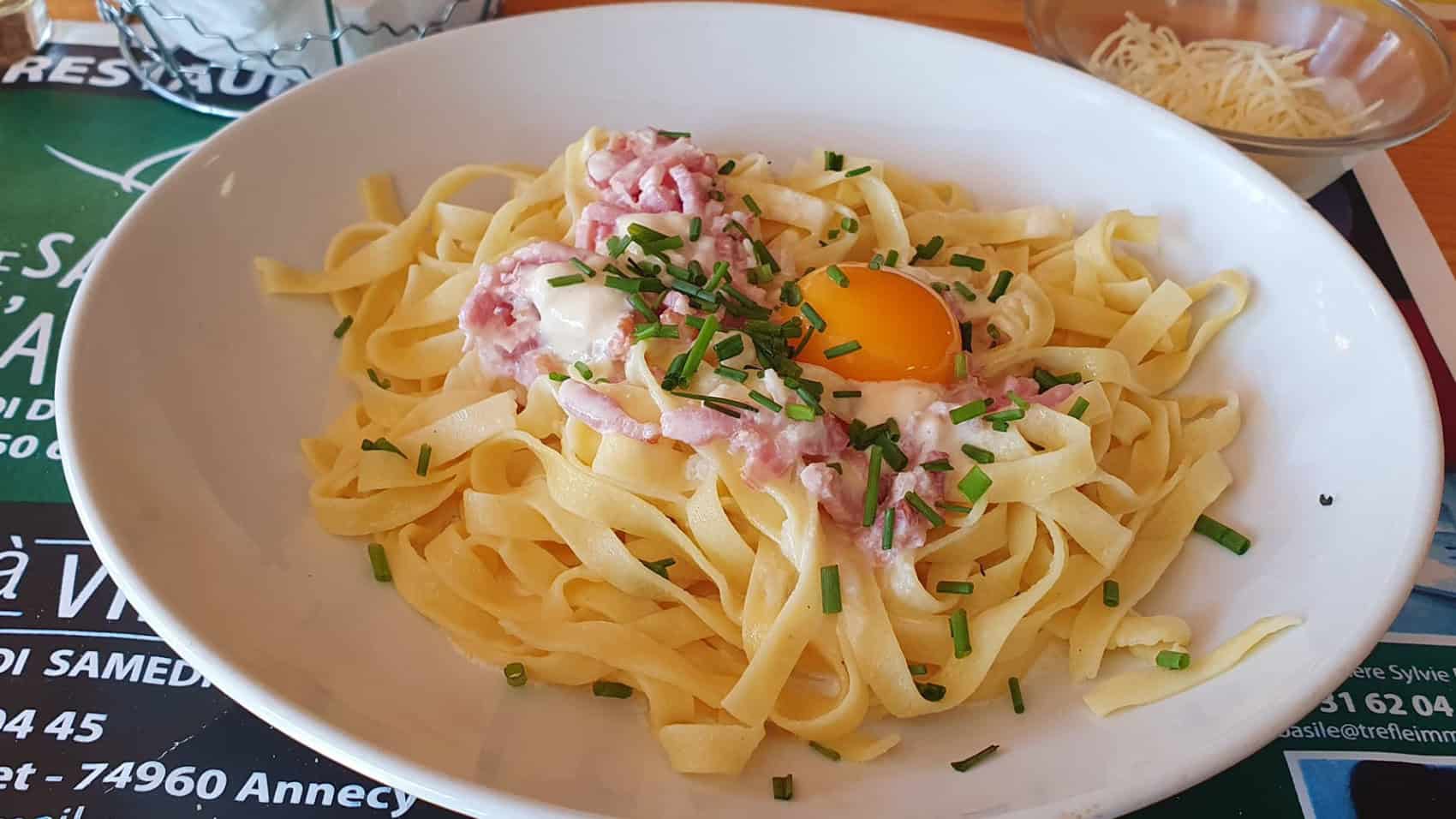 Tagliatelles-carbonara Tagliatelles carbonara